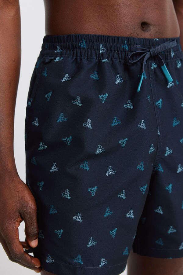 Springfield Kupaći kostim sa printom jastoga Plava