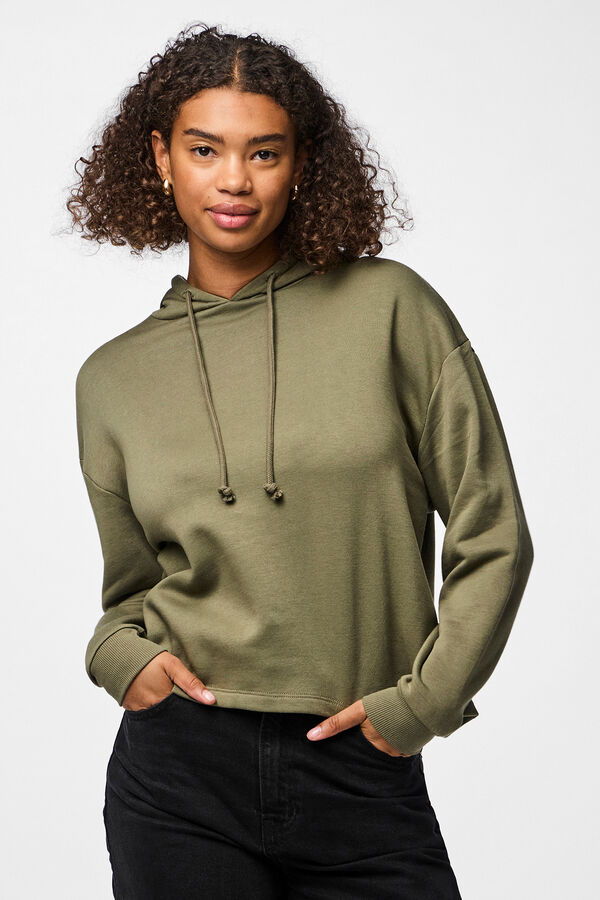 Pieces Sudadera basica verde