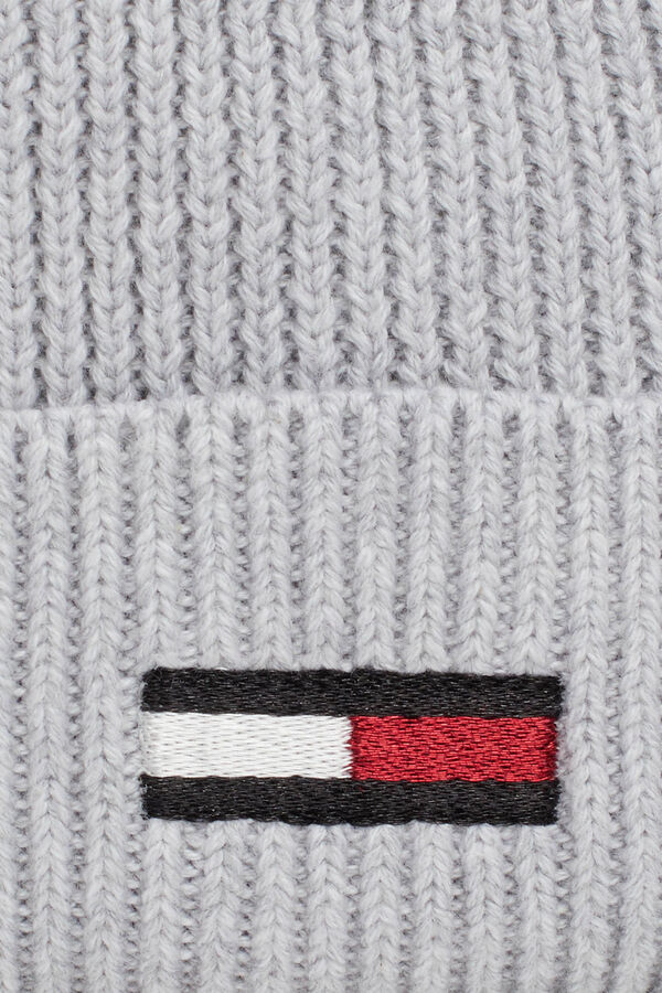 Tommy Jeans Gorro Tommy Jeans con bandera efecto brillo gris