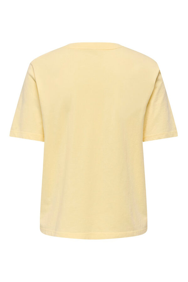 Only Camiseta dibujo frontal amarillo