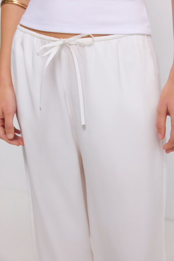 Springfield Jogger pantalone &scaron;irokih nogavica Bela