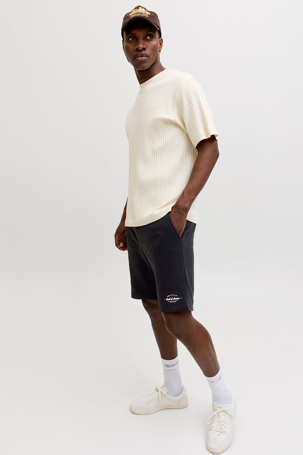 Jack & Jones Bermuda felpa regular fit negro