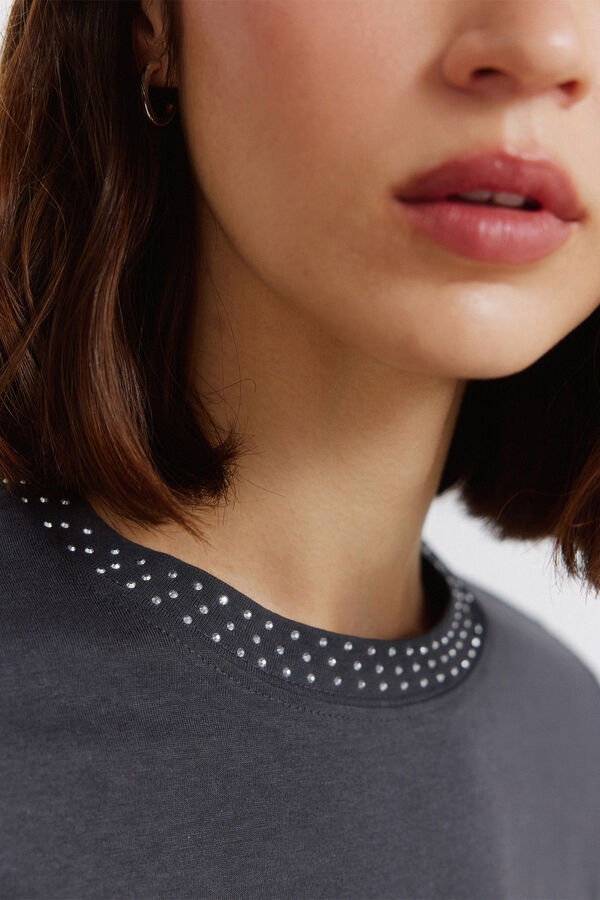 Springfield Majica kratkih rukava sa nitnama Zelena