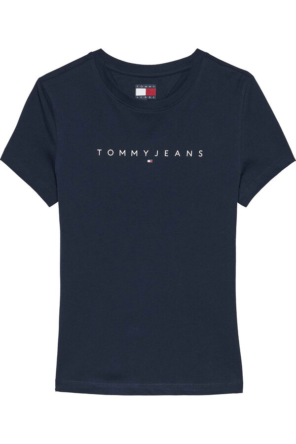 Tommy Jeans Camiseta slim manga corta azul