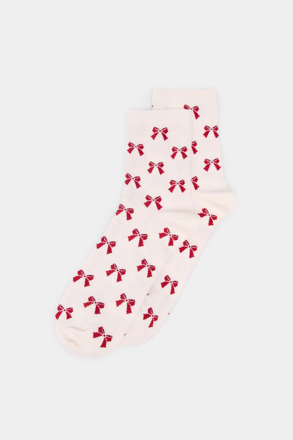 Springfield Lange Socken mit Schleifen Grau