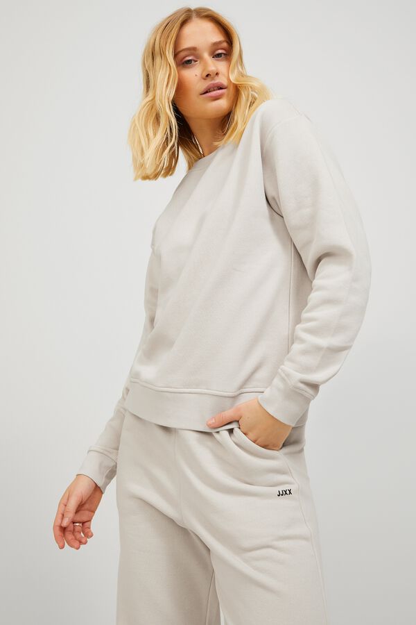 Jack & Jones Sudadera cuello redondo gris