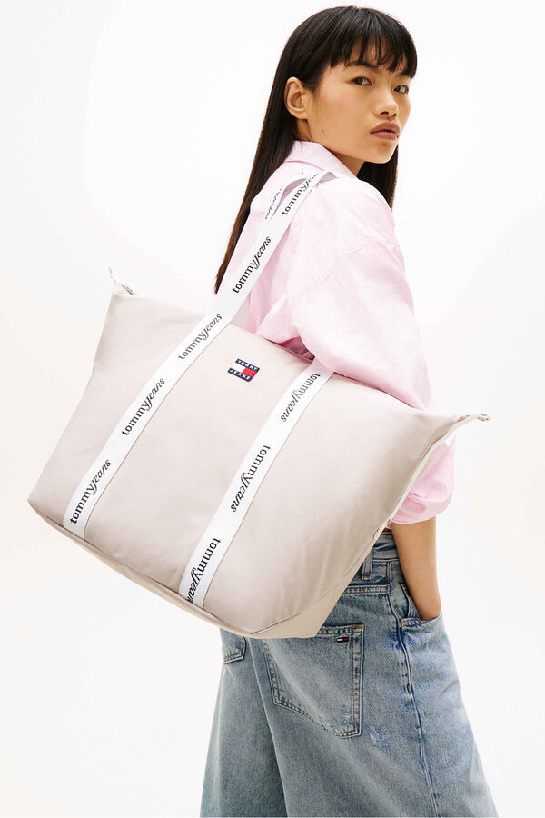 Tommy Jeans Bolso tote marfil