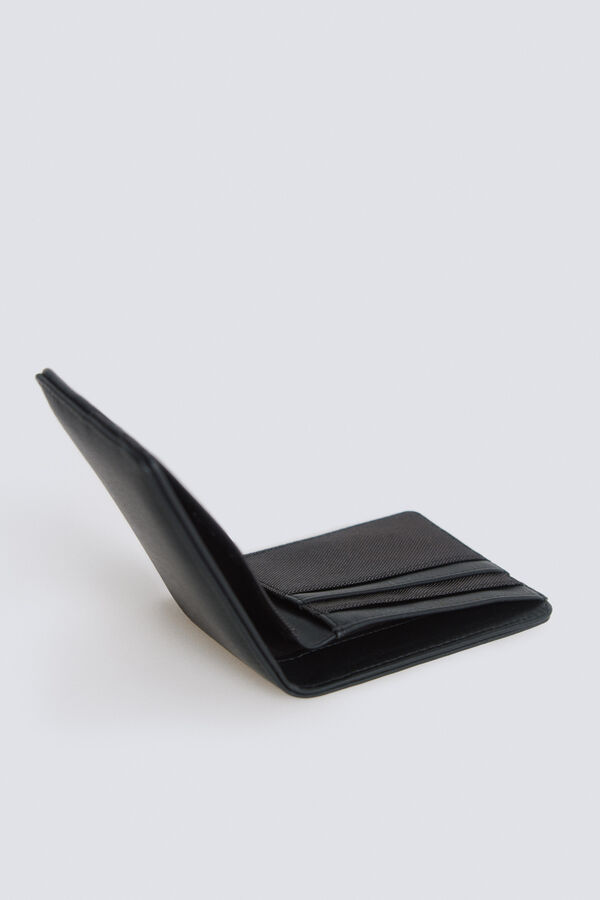 Springfield Cartera efecto piel bicolor negro