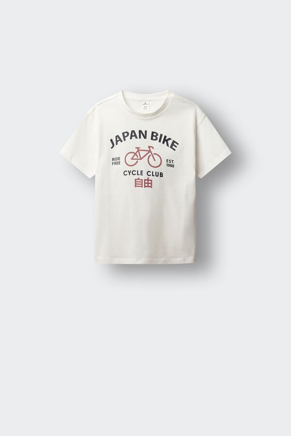 Springfield Kids Majica kratkih rukava "Japan Bike" za dečake Bež