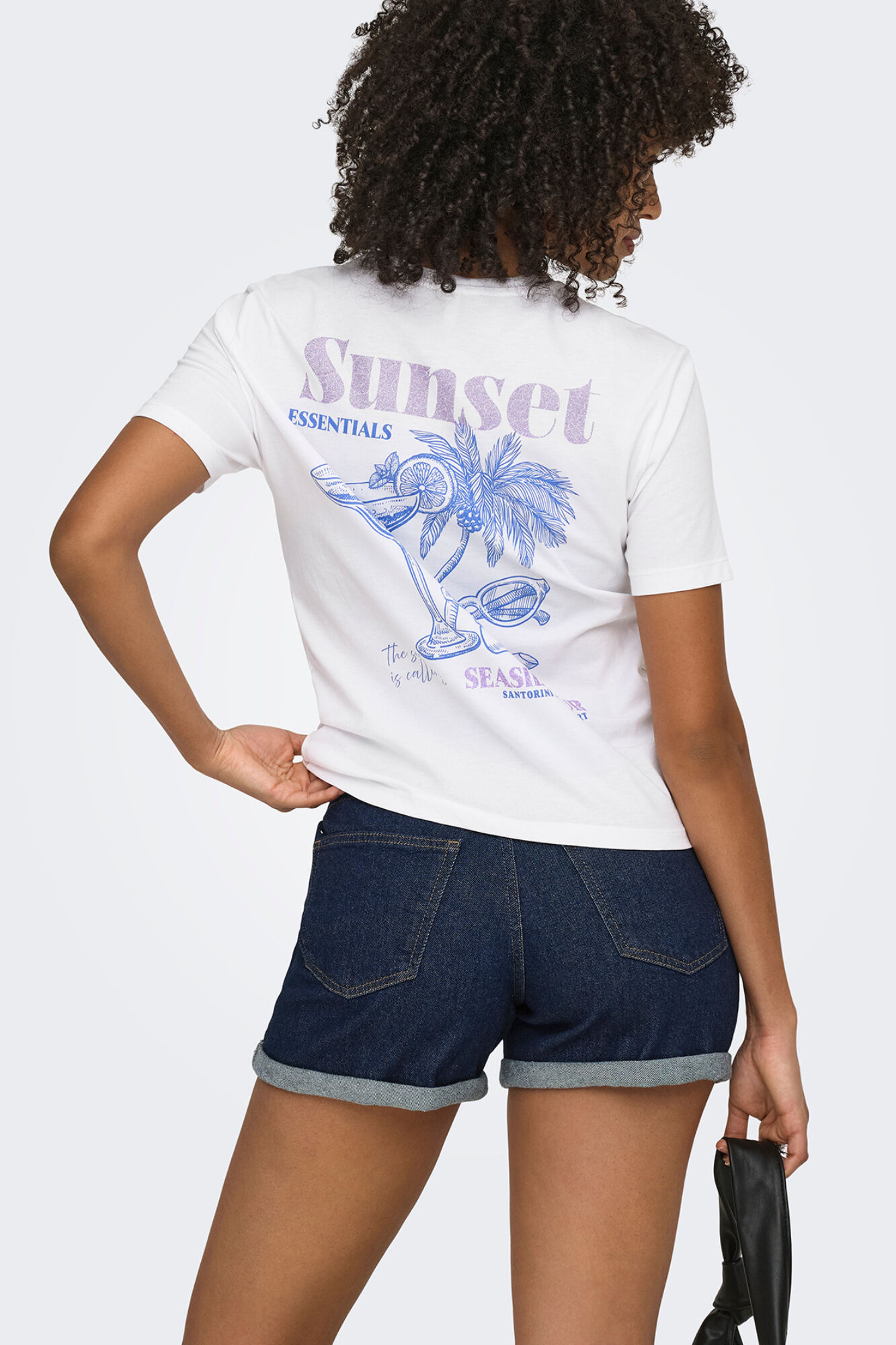Only T-shirt estampado nas costas