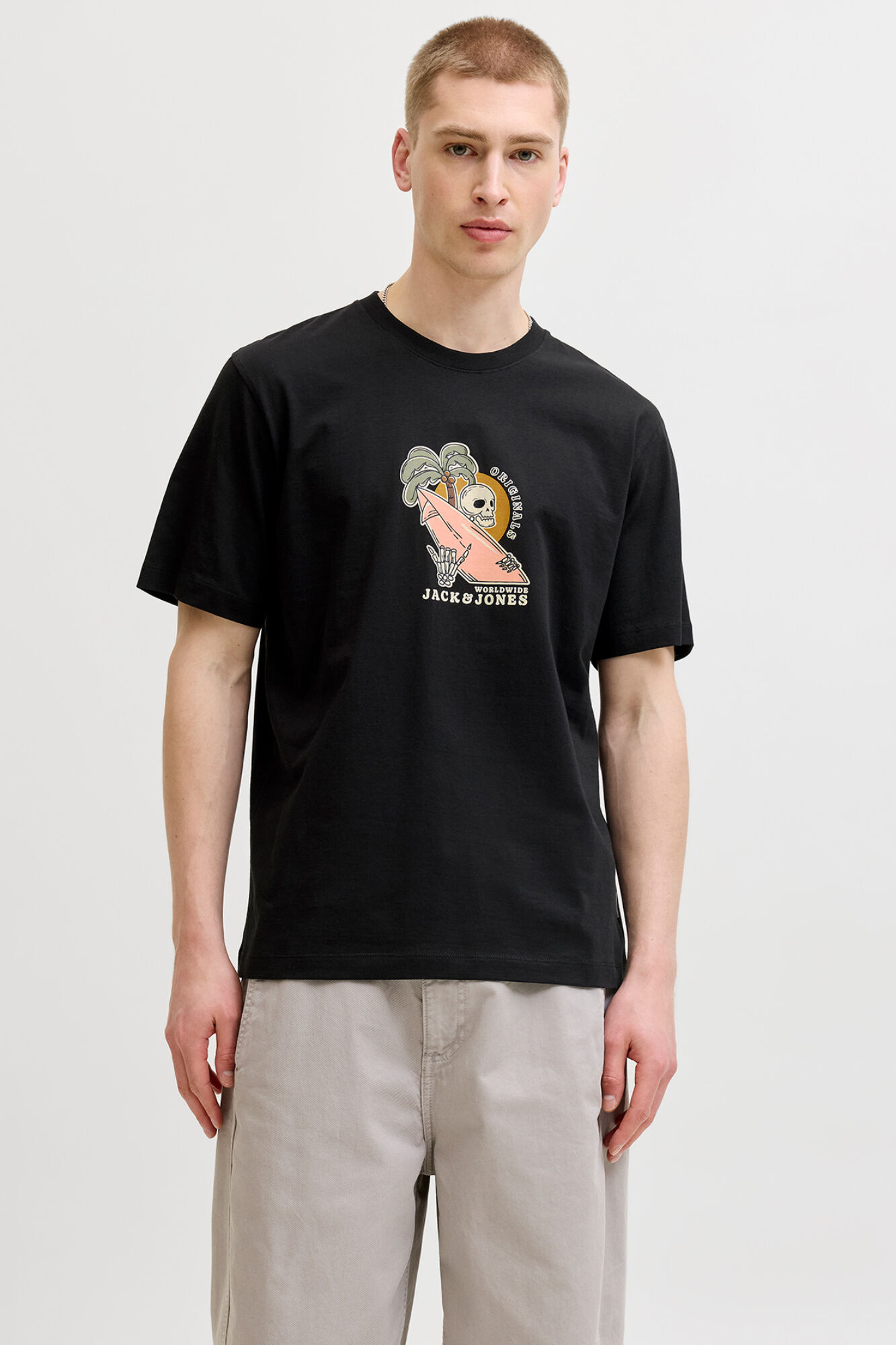 Jack & Jones T-shirt estampada em algod&atilde;o