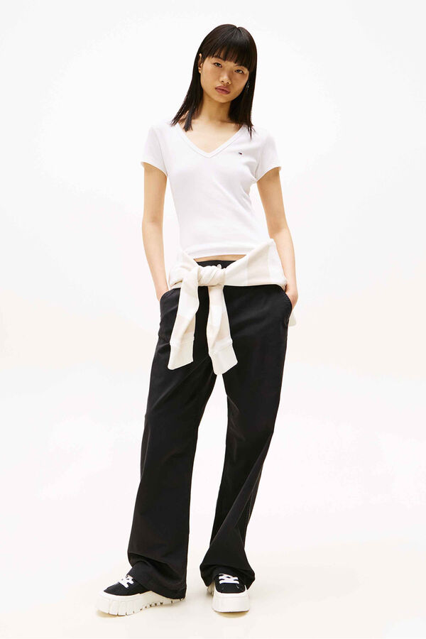 Tommy Jeans Camiseta slim de manga corta blanco