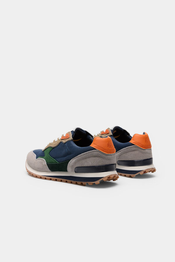 Springfield mehrfarbig Sneaker aus Leder Grau