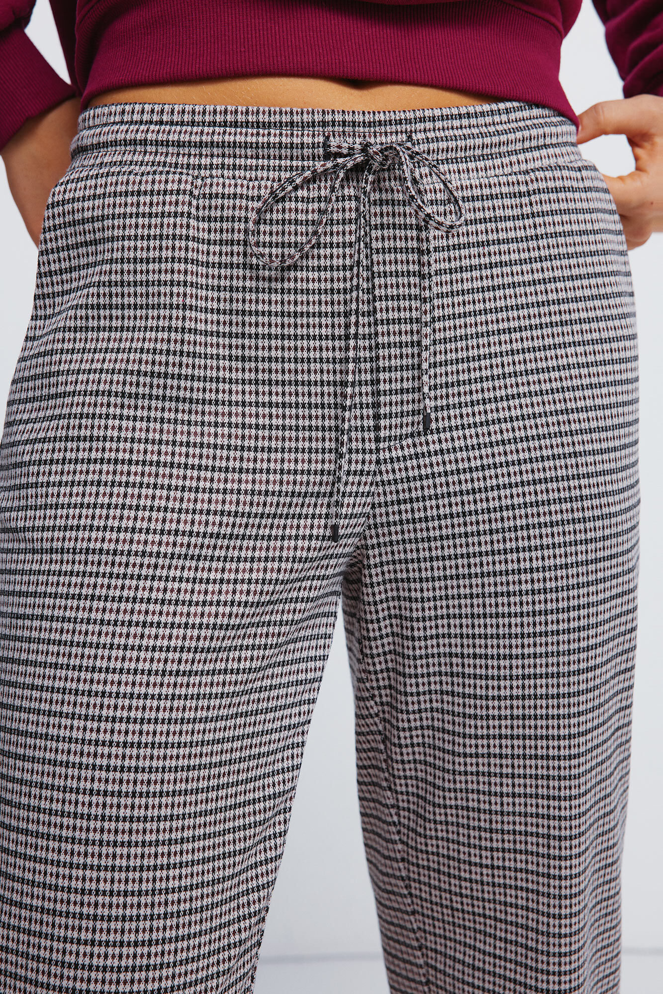 SPRINGFIELD Damen Hose – Hoher Bund, Gerade Schnitt, Mit Gürtel & Knöchellänge