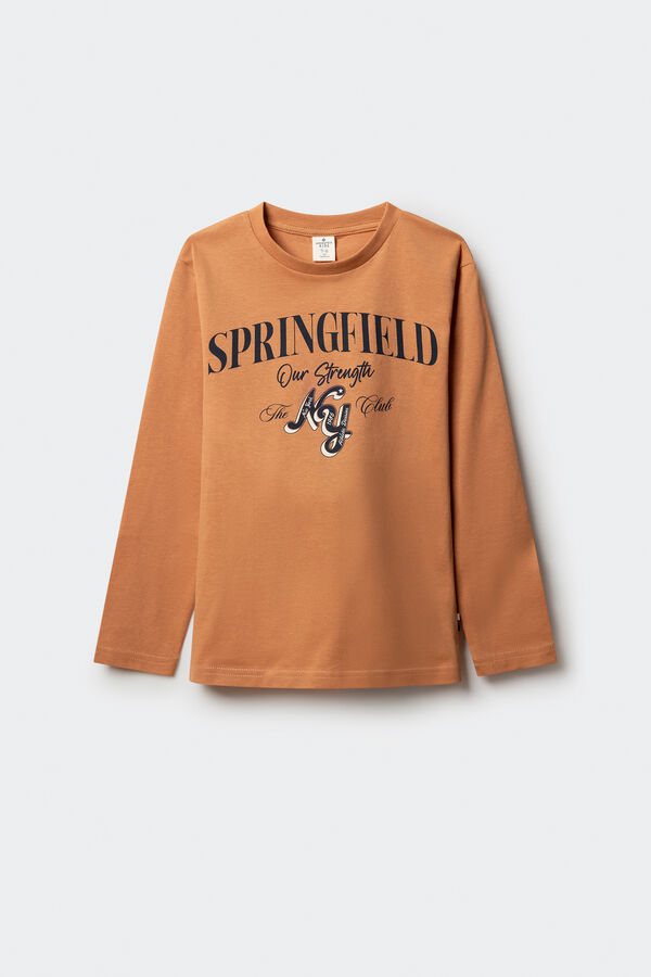 Springfield Kids Springfield orange long sleeve T-shirt for boys red