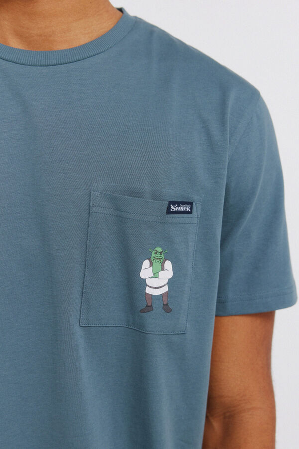 Springfield Pijama curto Sherk azul