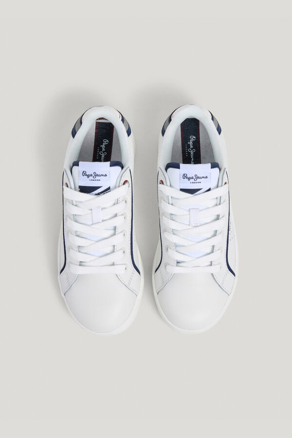 Pepe Jeans Zapatilla estilo tenis logo blanco