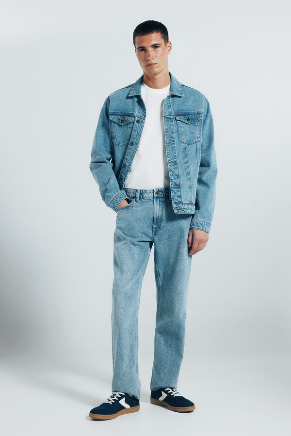 Springfield Osnovna majica dugi rukav sa mekim porub Bež