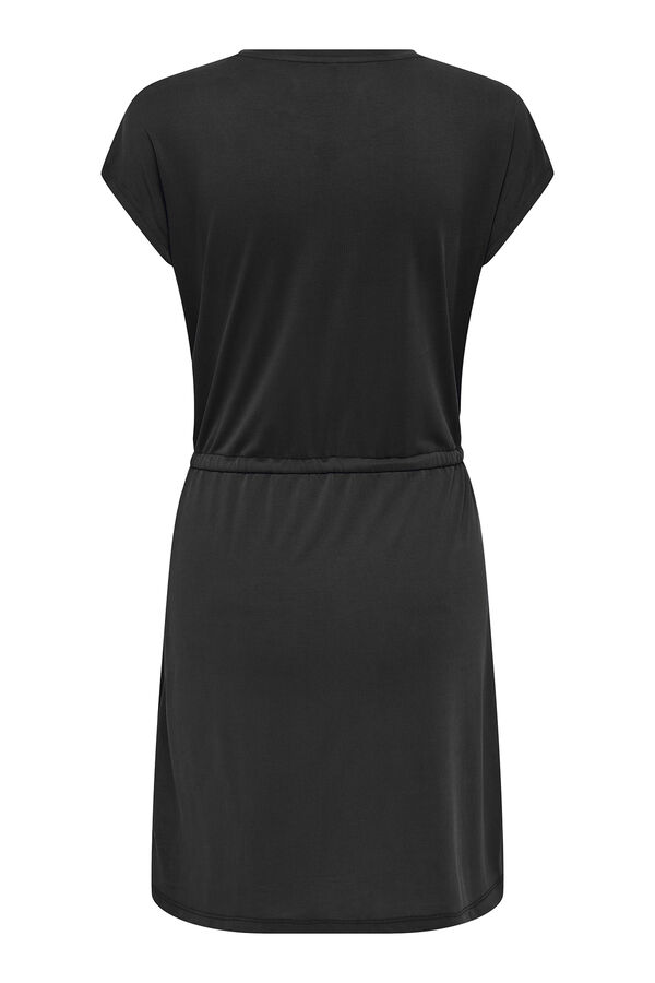 Only Vestido corto manga corta negro