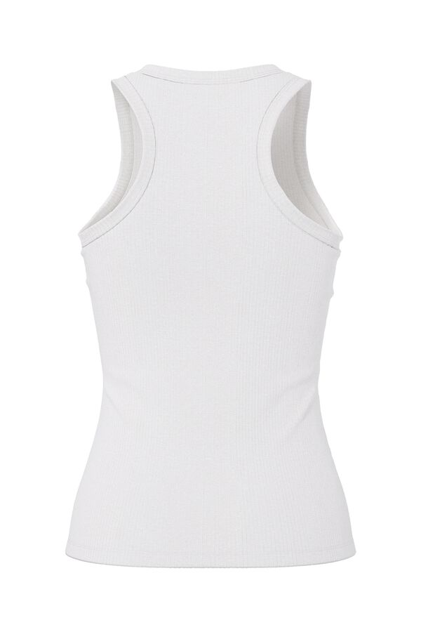 Pieces T-shirt b&aacute;sica tipo nadadora branco