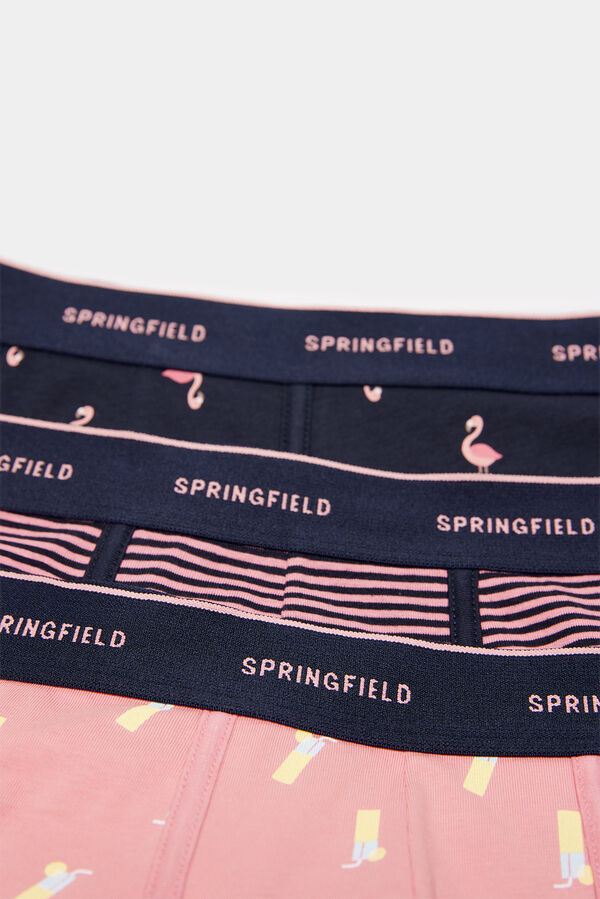 Springfield 3er-Pack Boxershorts Prints lila