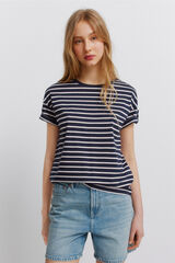 Springfield Striped short sleeve T-shirt blue