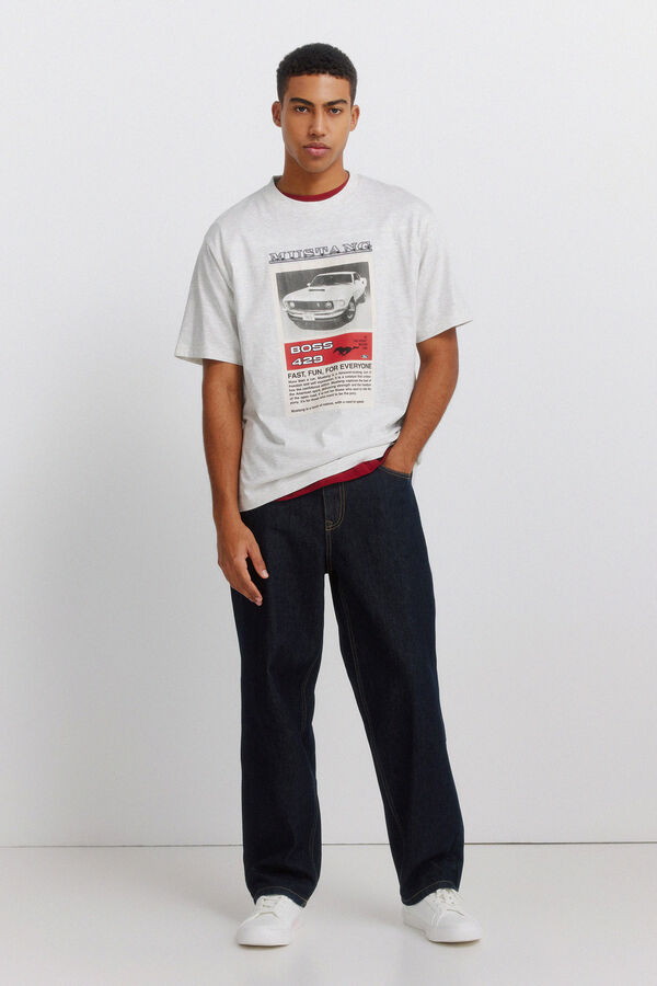 Springfield Majica sa motivom MUSTANG BOSS 429  Siva