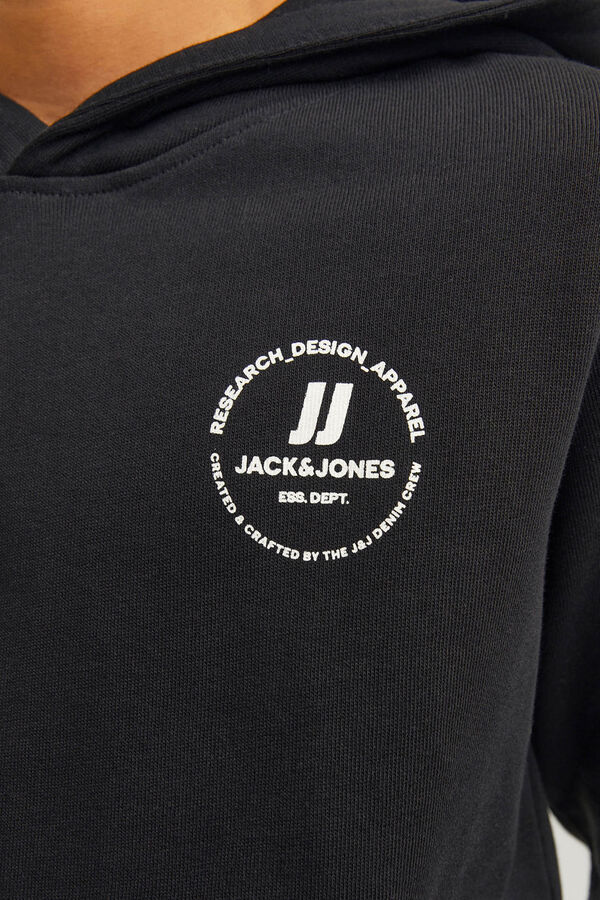 Jack & Jones Junior Sudadera felpada con capucha negro