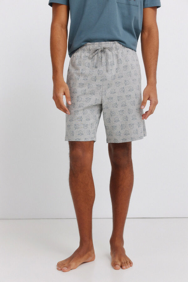 Springfield Pijama curto Sherk azul