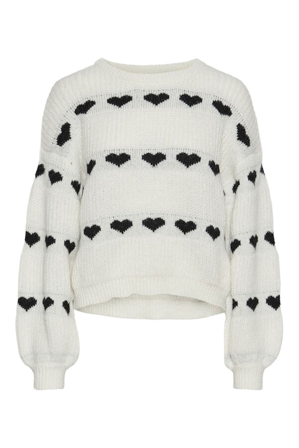 Pieces Jersey con corazones blanco