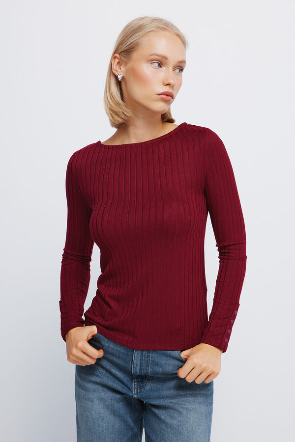 Springfield Rebrasta majica sa čamcem majica Bordo