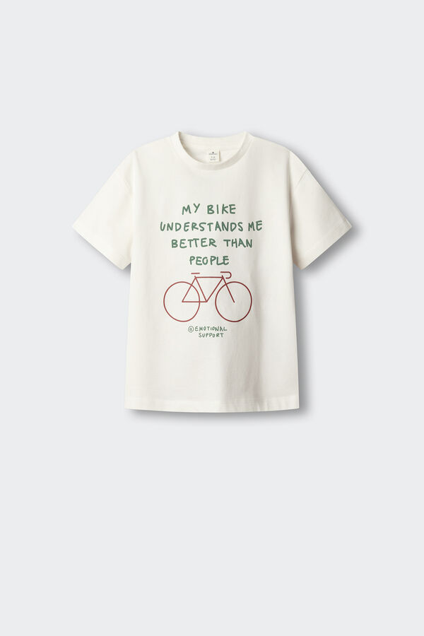 Springfield Kids Majica kratkih rukava "My Bike" za dečake Bež