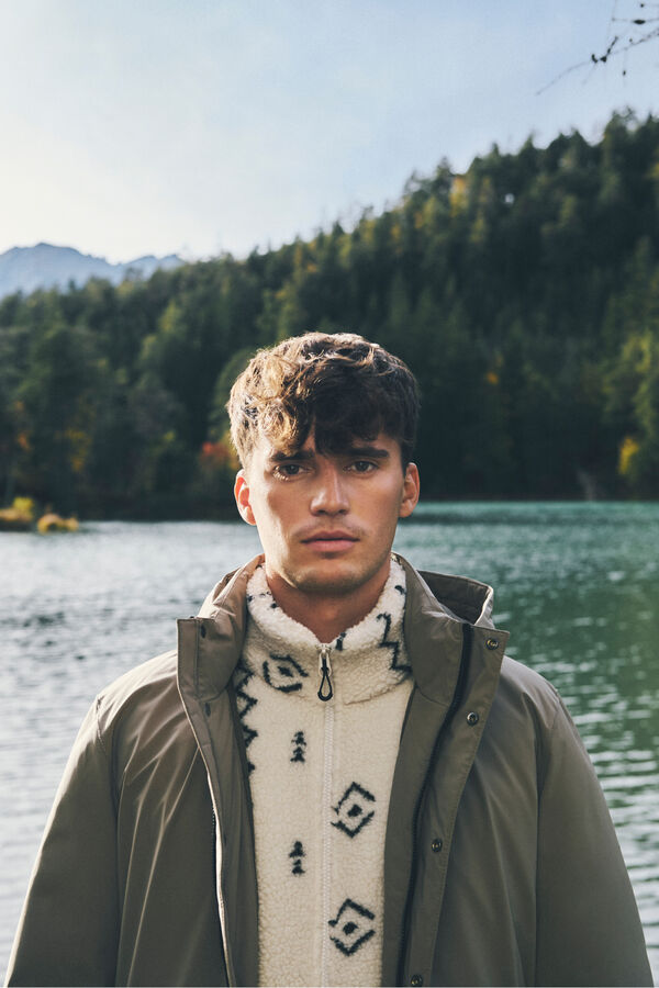 Springfield Chaleco borrego jacquard beige