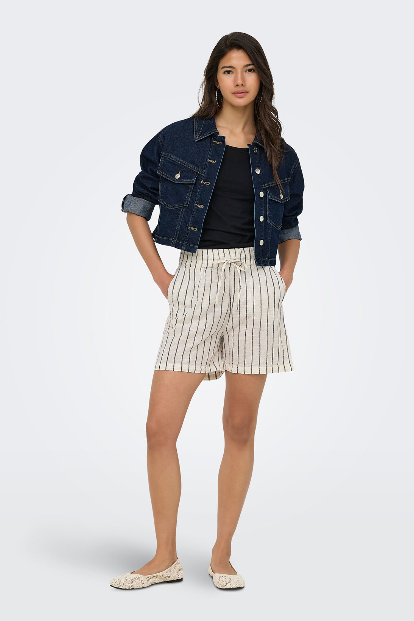 Only Shorts de rayas
