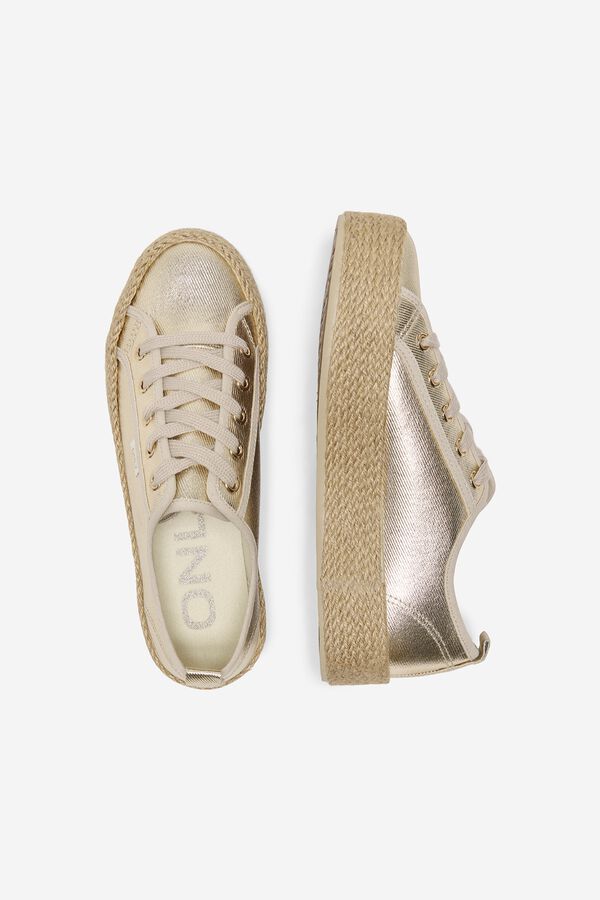 Only Jute platform low sneaker imprim&eacute;