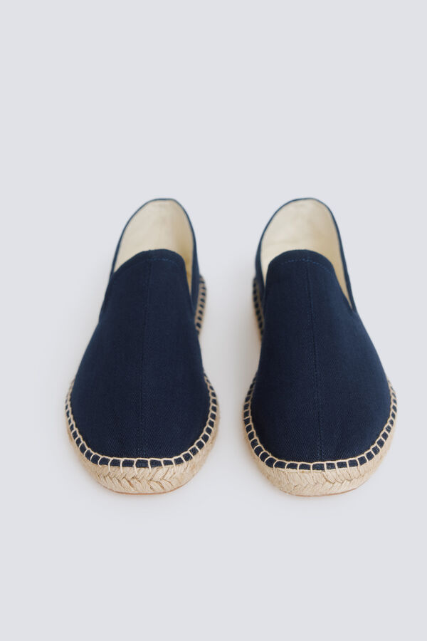 Springfield Espadrile od pamuka sa dezenom riblje kosti Plava