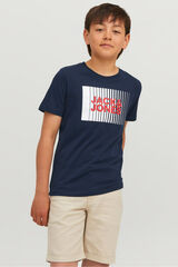 Jack & Jones Junior Regular fit printed t-shirt blue