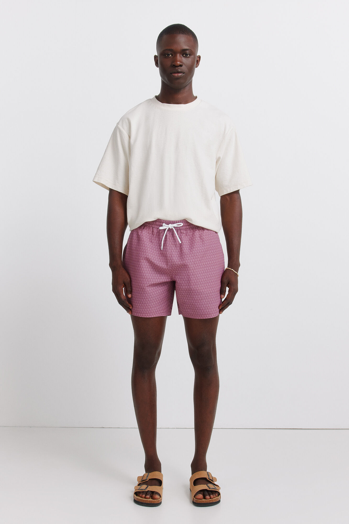 Springfield Kupaći kostim sa printom li&scaron;ća i džepom sa rajsfer&scaron;lusom