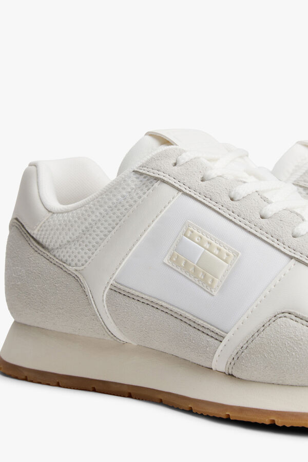 Tommy Jeans Zapatilla Tommy Jeans blanca con logo bandera blanco