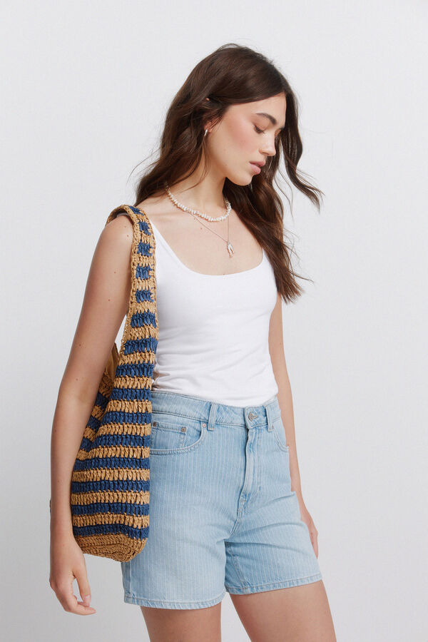 Springfield Bolso hombros rayas azul