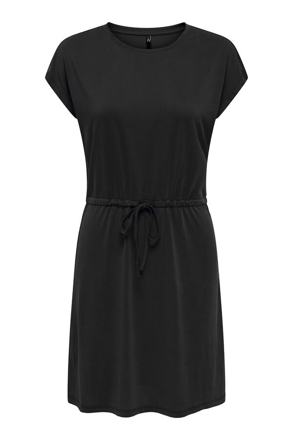 Only Vestido corto manga corta negro