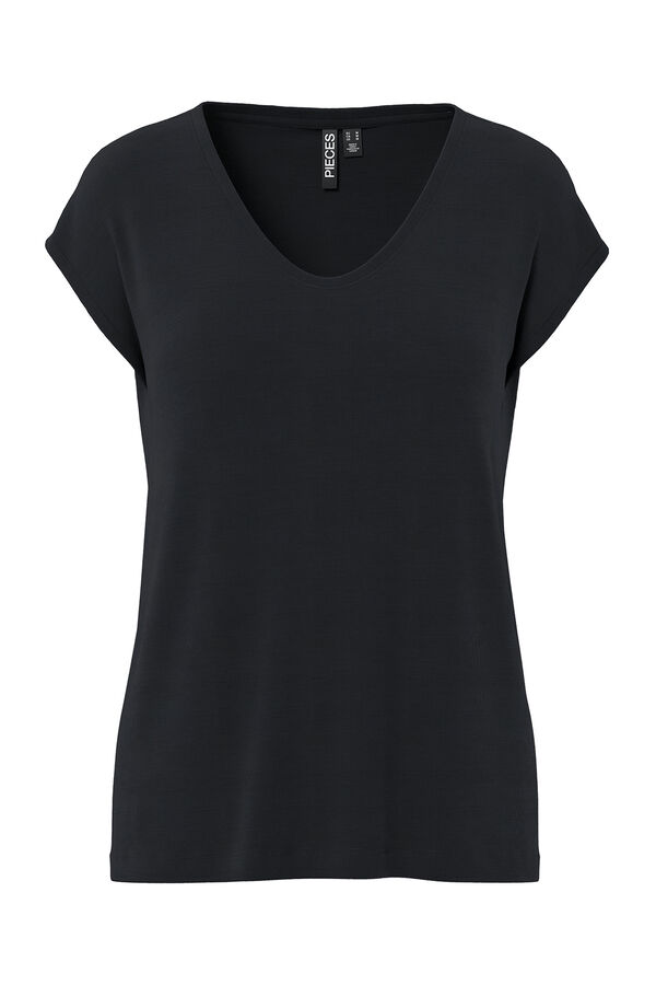 Pieces Cool V T-shirt black