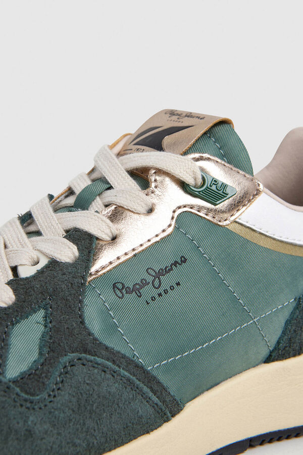 Pepe Jeans T&ecirc;nis com detalhes em Camur&ccedil;a verde