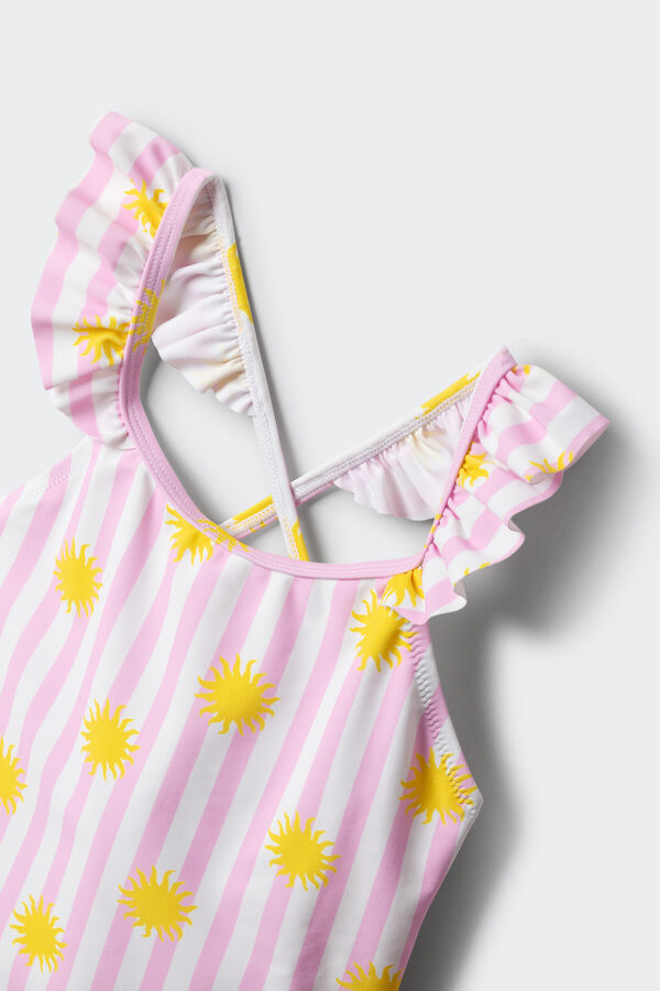 Springfield Kids Kupaći kostim za devojčice sa dezenom sunca Roze