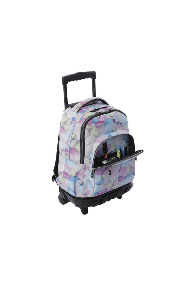 Totto Mochila Renglones Glitter blanco