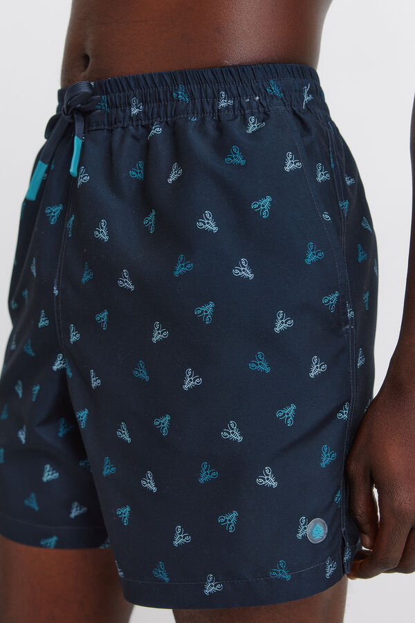 Springfield Kupaći kostim sa printom jastoga Plava