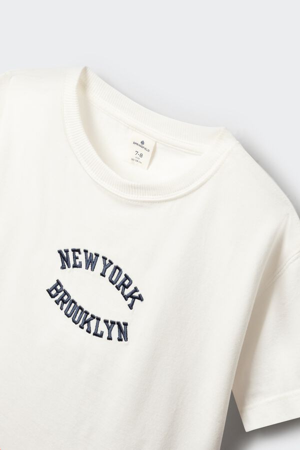 Springfield Kids Majica kratkih rukava New York za dečake Bež