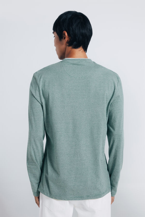 Springfield Majica dugi rukav sa dvostrukim mikroprugama Zelena