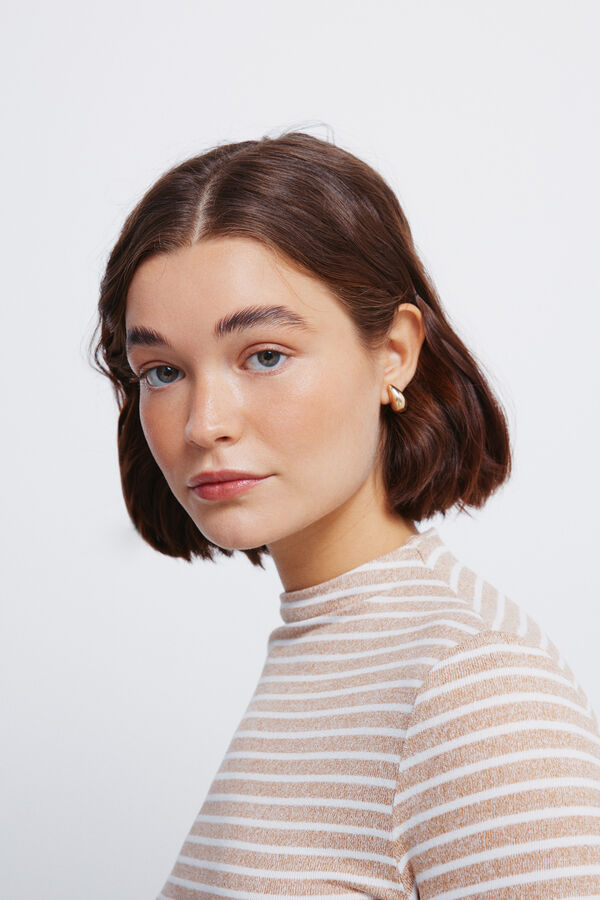 Springfield Majica sa mekim dodirom i Perkins kragna Braon