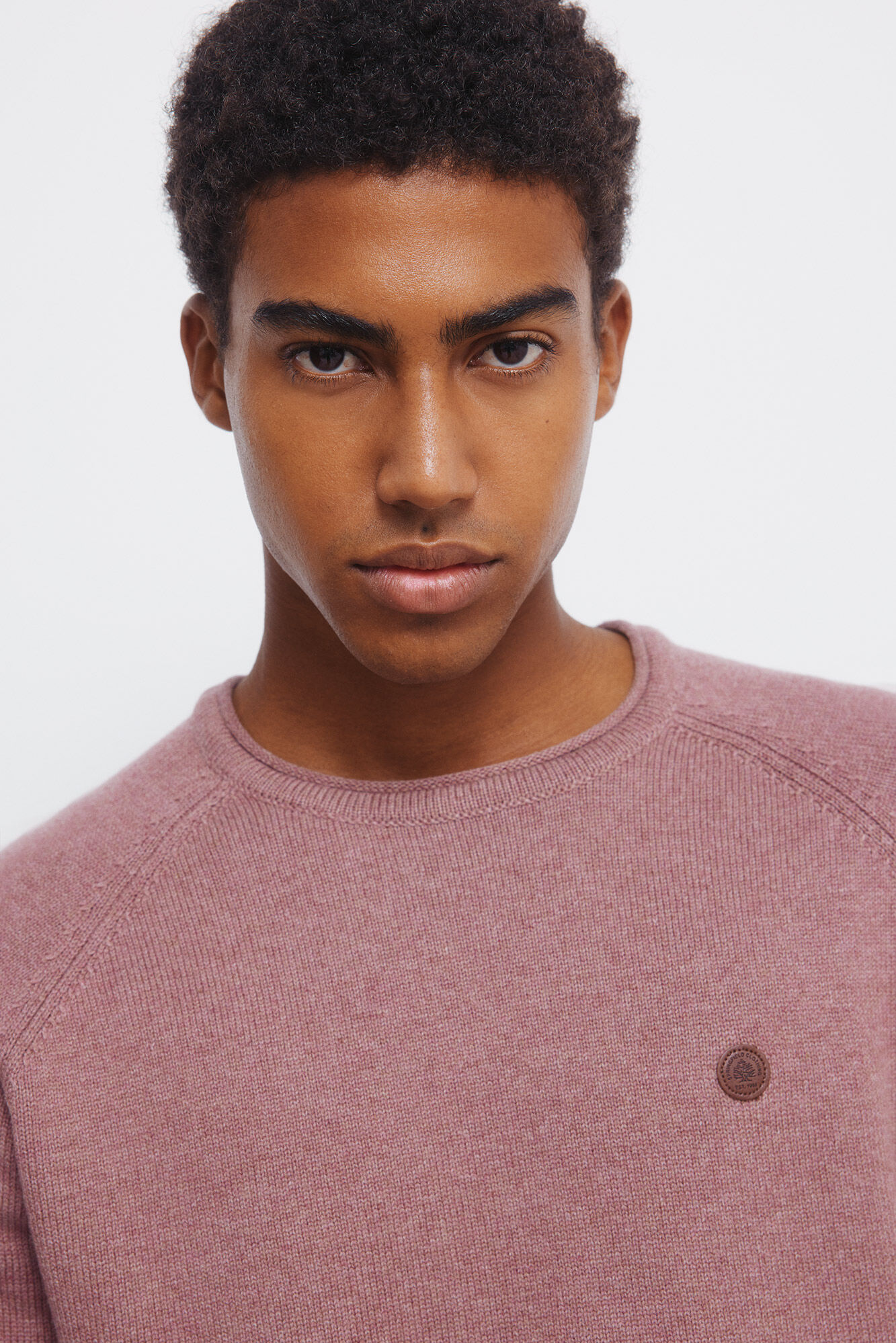 Springfield Jednobojan džemper sa kragna kragnom